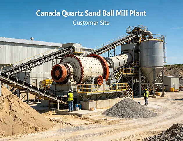 Canada Quartz Sand Ball Mill Plant